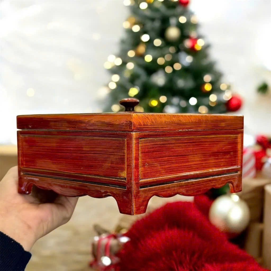 Khay Đựng Bánh Kẹo Mứt Tết Giả Gỗ Phúc Lộc Thọ – Hộp Mứt Tết Cá Chép Vàng 7 Ngăn Sang Trọng, Tiện Lợi - HÀNG CHÍNH HÃNG MINIIN