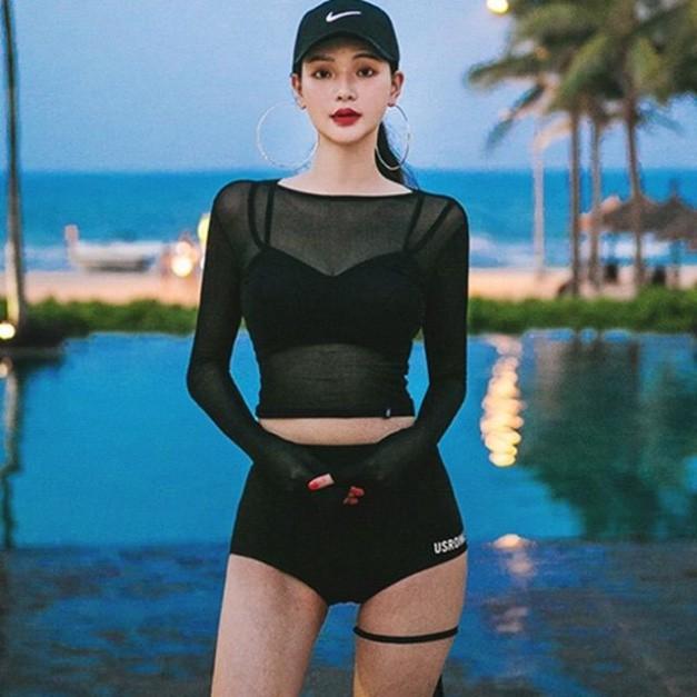 Bikini Áo Tắm Dài Tay Set 3 Hottrend 2021 Sang Chảnh Xịn Đẹp Sexy Tôn Dáng