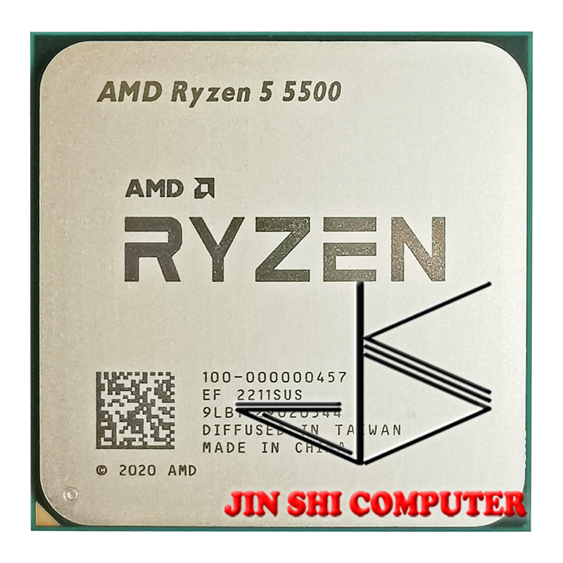 Mới AMD Ryzen 5 5500 Bộ Vi Xử Lý 3.6GHz 6 Nhân Mười Hai Chủ Đề R5 5500 7nm L3 = 16M 128GB 100-000000457 Ổ Cắm AM4 PCIe 3.0