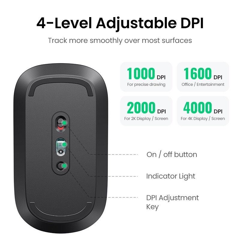 Chuột Không Dây | 4 Mức điều Chỉnh DPI 1000/1600/2000/4000 | 90372