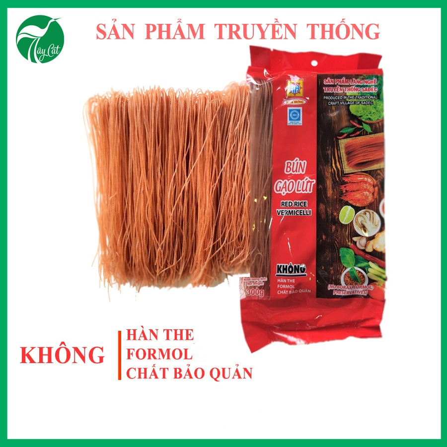 Bún gạo lứt khô HOÀ HƯNG Sa Đéc 300g, bún gạo lức thực dưỡng, Eatclean