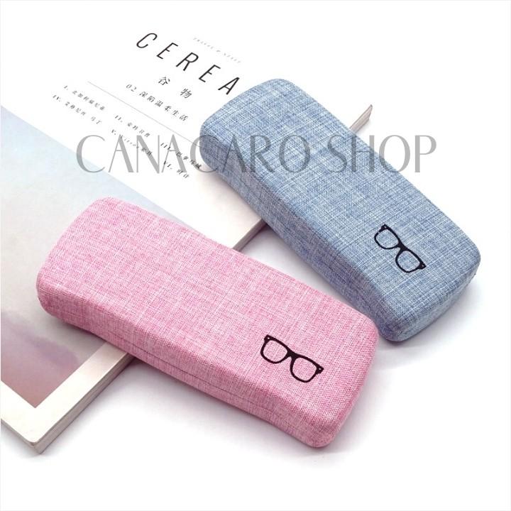 Hộp đựng kính cận đẹp dễ thương cute thời trang cao cấp kèm khăn lau nhiều màu CANAVARO SHOP HCV012