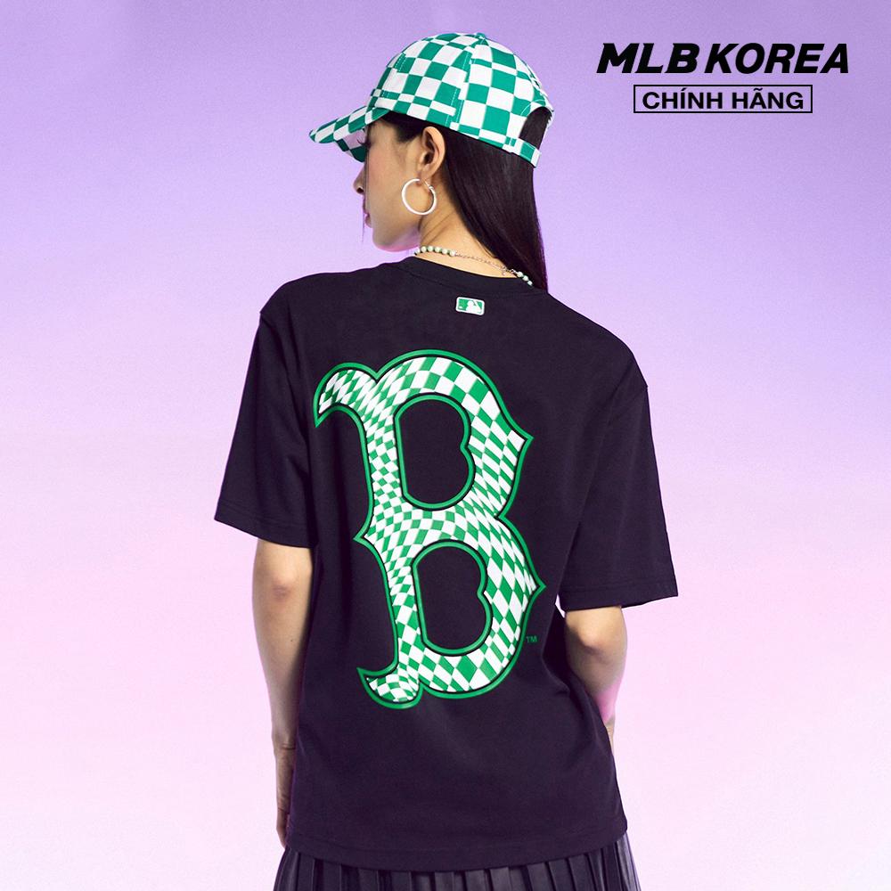 MLB - Áo thun unisex cổ tròn tay ngắn Checkerboard Clipping Logo Overfit 3ATSO0233