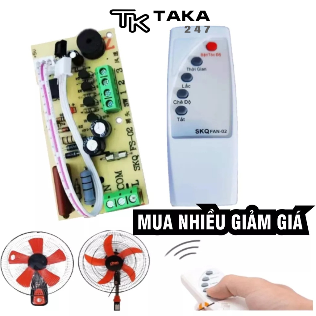 Bộ mạch điều khiển từ xa cho quạt bàn quạt treo tường - bộ mạch điều khiển quạt từ xa