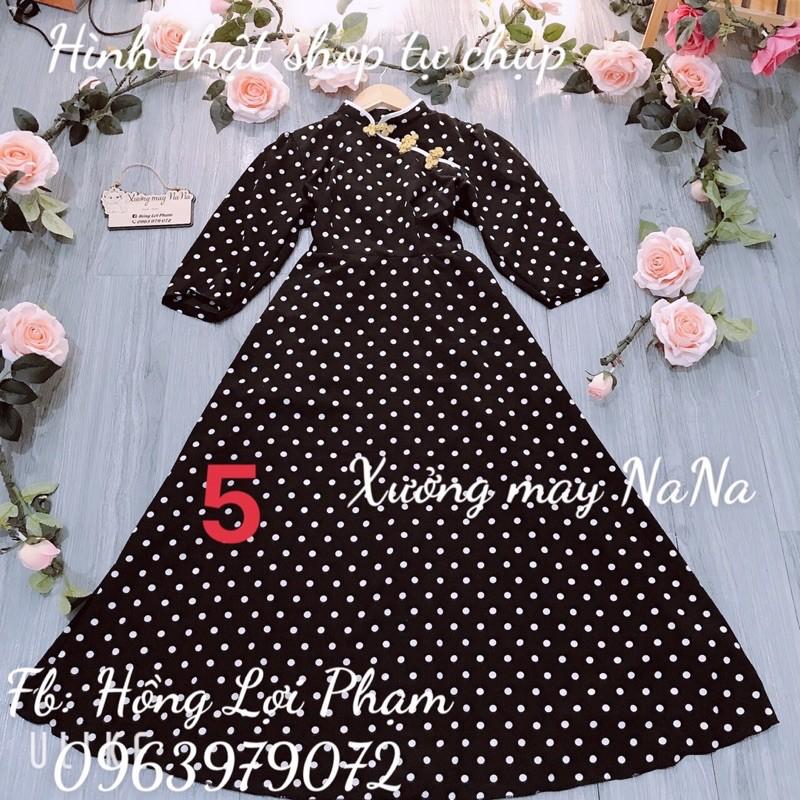 Đầm cổ tàu form xoè dễ thương