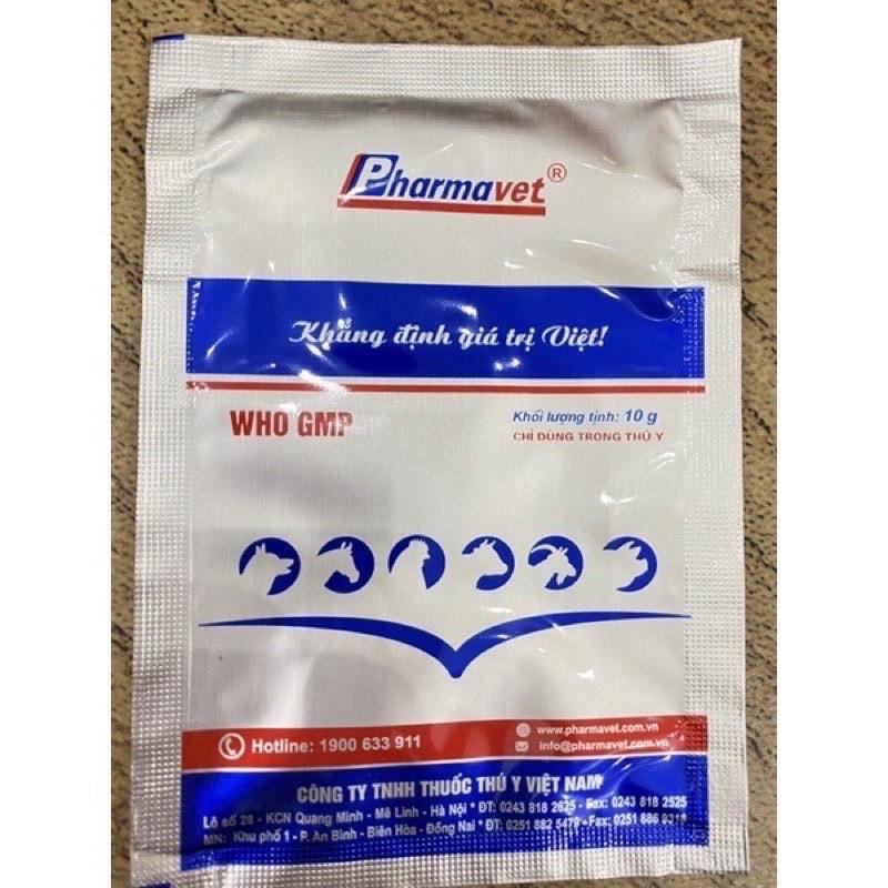 [ THÚ Y ] 1 gói PHARMALOX 10g ĐẶC TRỊ CHƯỚNG HƠI, NHIỄM ĐỘC THỨC ĂN, TÁO BÓN XỔ PHÈN, GIẢI ĐỘC GIA SÚC, GIA CẦM trên trâu bò lợn gà chó mèo