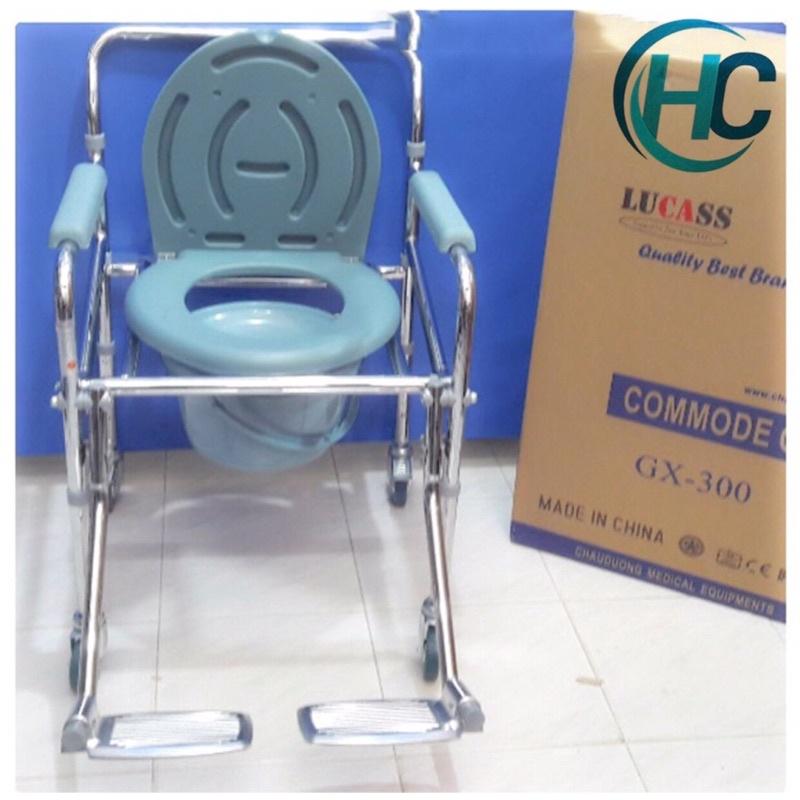 Ghế Bô Vệ Sinh Có Bánh Xe, Bô Tròn, Có bánh xe, có Gác Chân Lucass GX-300 ( GX300 )(Tiêu chuẩn Mỹ)