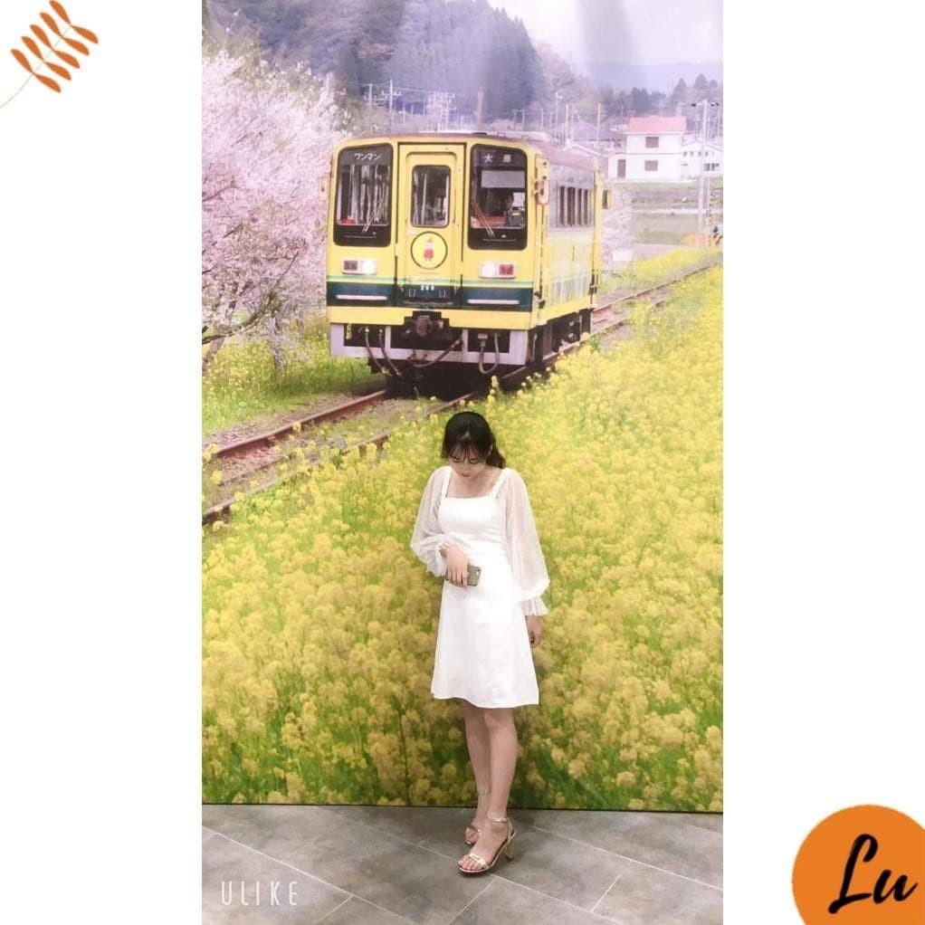 Váy Nữ Đẹp Đầm dự tiệc tay phồng đính ngọc GXin Dress.Đầm dáng xòe co giãn thời trang