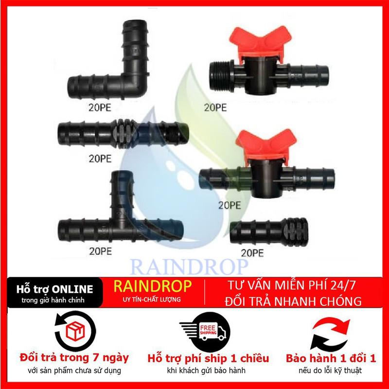 10 Van Khóa Nước, Van Chặn Nước Dùng Cho Ống Đen LDPE 16, 20