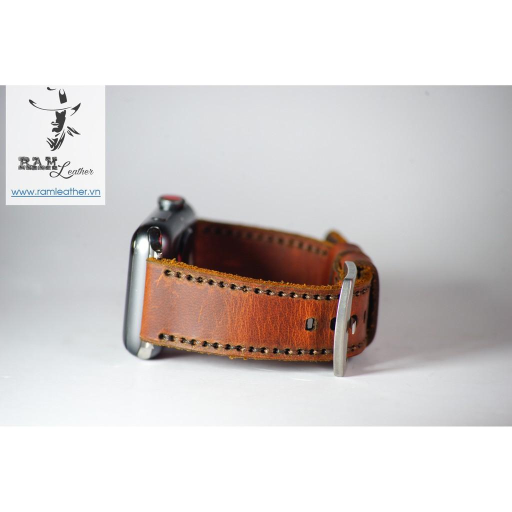 DÂY APPLE WATCH DA BÒ HANDMADE - RAM CLASSIC 1981