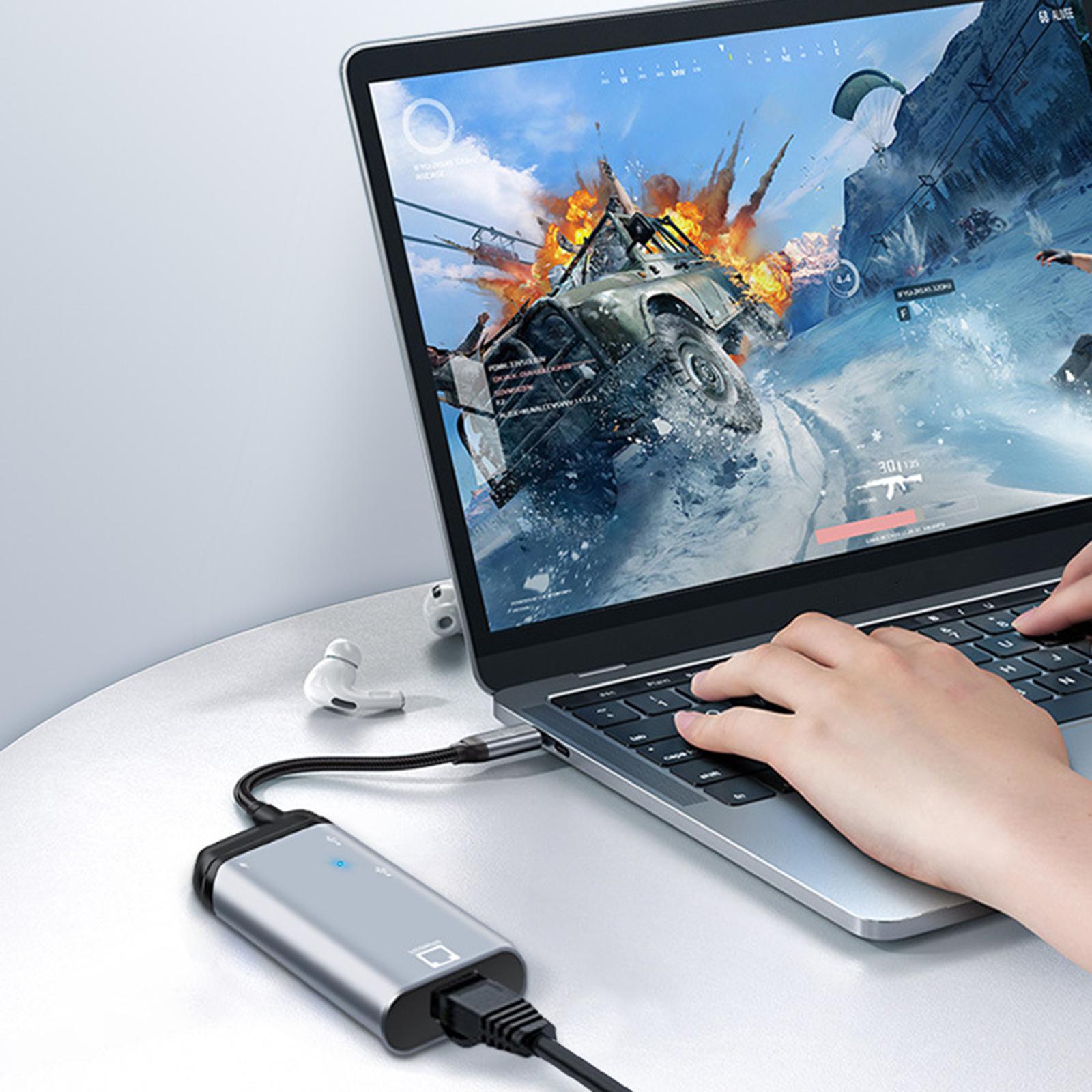 Portable 4 in 1 4K Cable USB 2.0 Type C to HDMI Adapter Mini Hub VGA DP for Pro HDMI to USB C Adapter