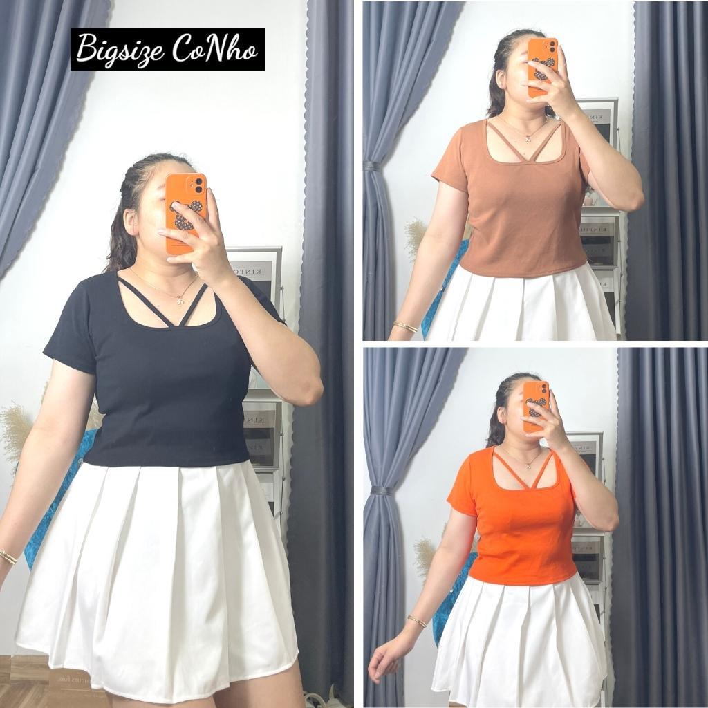 Áo thun dáng croptop bigsize nữ tay ngắn vải thun borip co giãn A26 - MÀU ĐEN