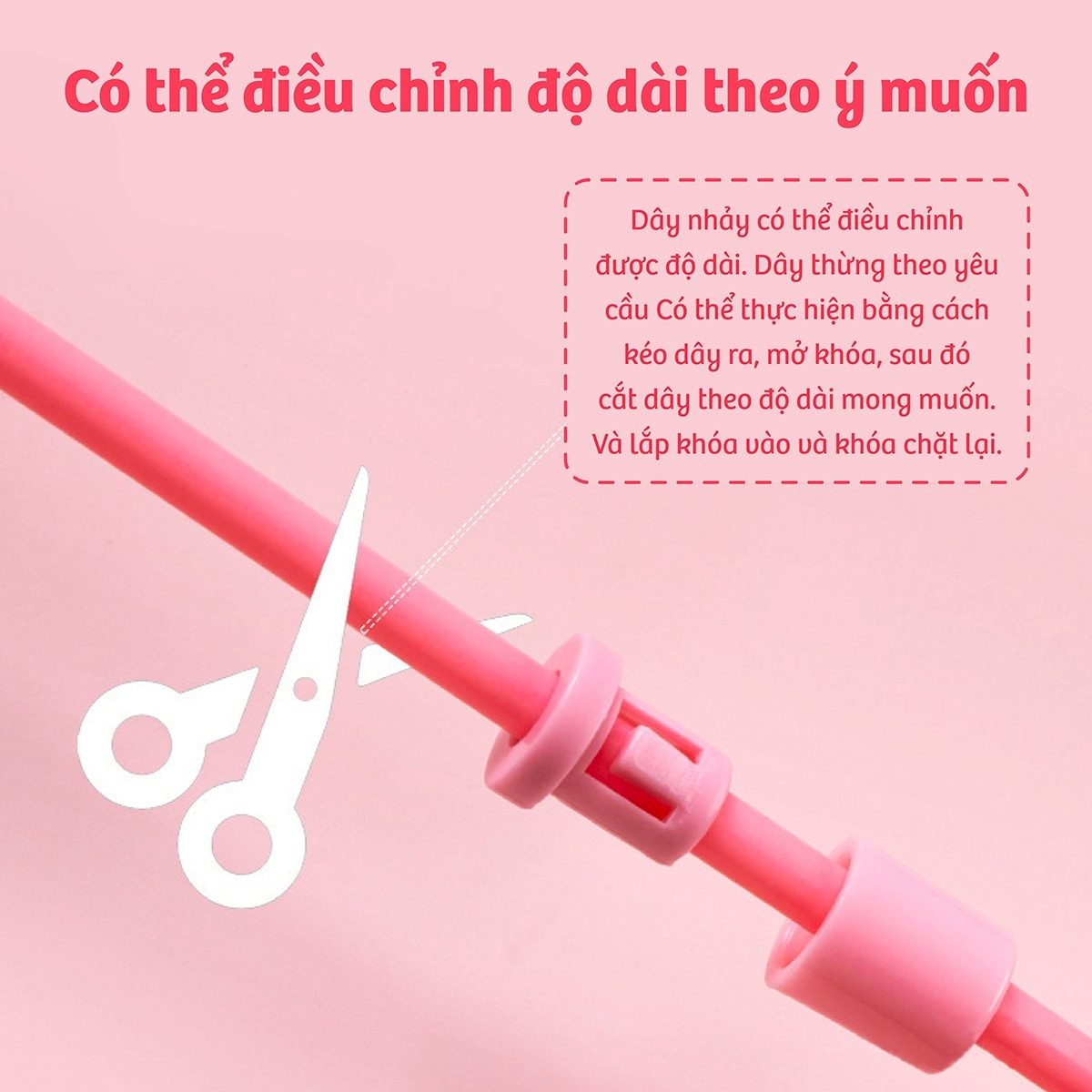 [Loại Tốt – Lõi Thép] Dây nhảy thể dục JR200 có thể điều chỉnh dây, Dây nhảy lõi thép, không bị rối dùng để tập thể dục độ dài 2.9m, hỗ trợ giảm cân