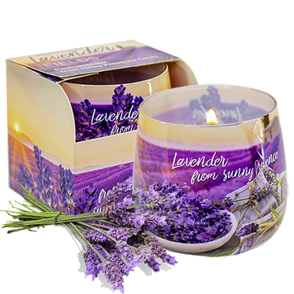 Ly nến thơm tinh dầu Bartek Lavender Fields 100g QT04968 - cánh đồng oải hương (giao mẫu ngẫu nhiên)