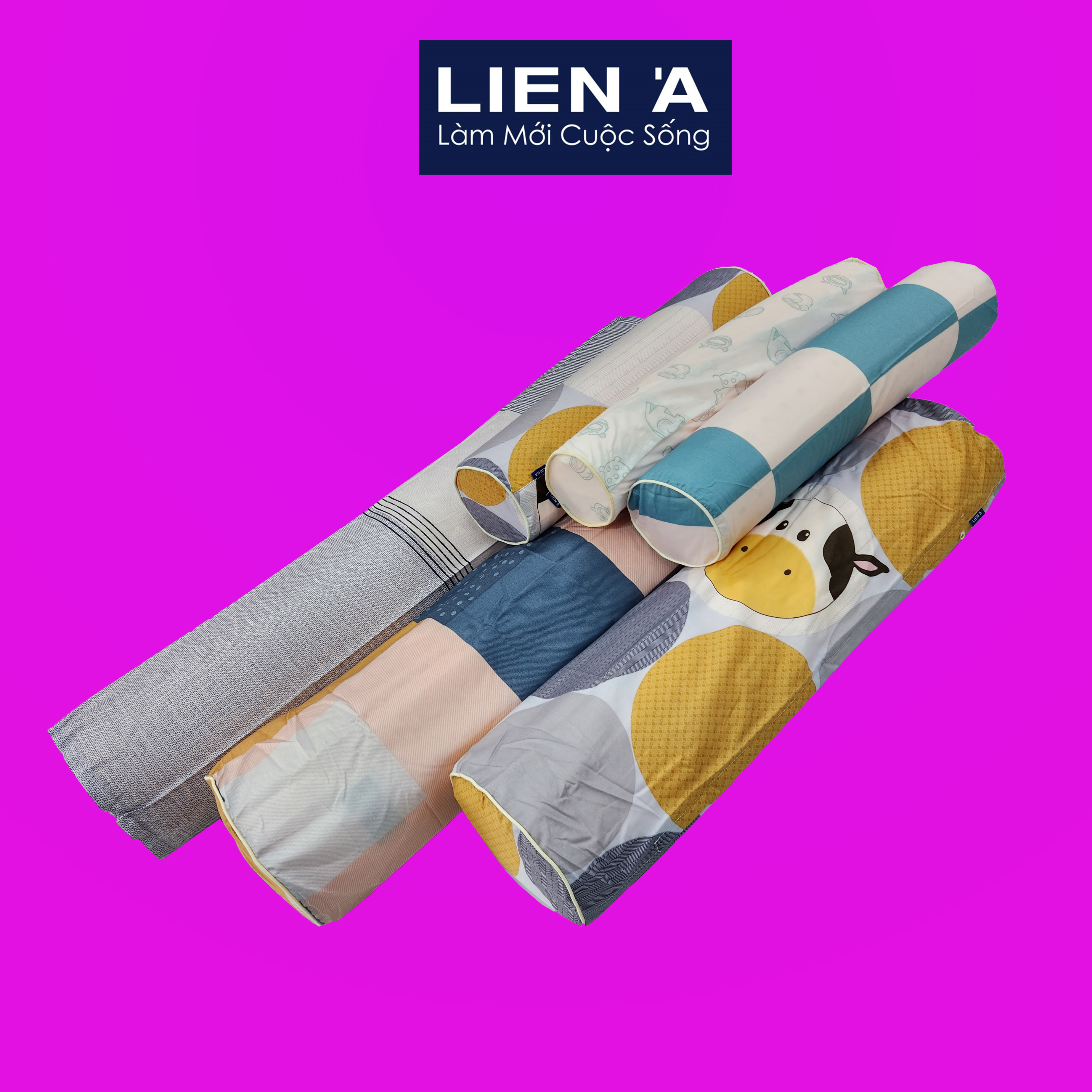 Vỏ Gối Ôm Liên Á Bolster - Vỏ Gối Ôm Cotton 100%