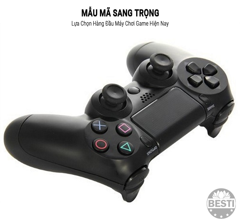 Gamepad Không Dây Bluetooth Ps/4 Black Besti BTY01 Cho Máy Tính - Điện Thoại - Máy Game Console Ps/4- Hàng Chính Hãng