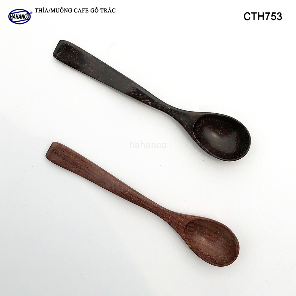 Thìa Cà Phê, muỗng pha trà, gỗ Trắc/Cẩm Chuôi uốn lượn sóng/Độc đáo - CTH753