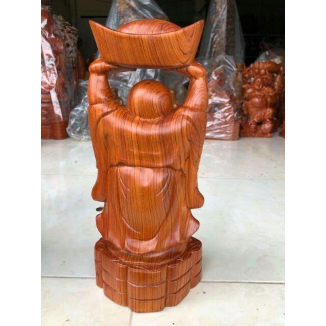 Di lặc dâng bát vàng gỗ hương Cao 40