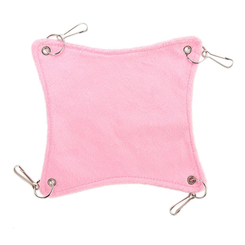 Hamster Mat Sleep Hammock Seat Pad for Guinea Pig Rabbit Small Animal Pink