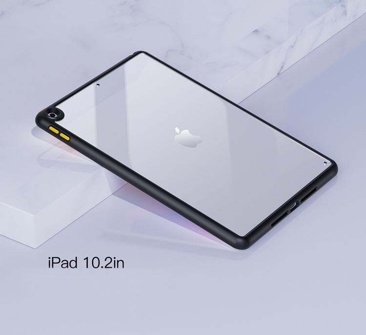 Ốp lưng dành cho iPad Gen 7,8,9 trong suốt Likgus viền màu- Hàng chính hãng