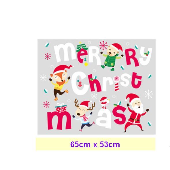 Decal trang trí noel CHỮ MERRY CHRISMAST vui nhộn