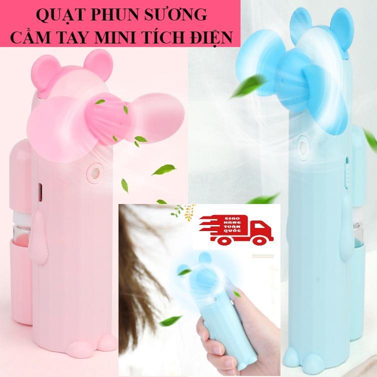 Quạt phun sương mini cầm tay dễ thương, Tích điện 1200mah phóng hơi nước tạo độ ẩm làm mát dưỡng da
