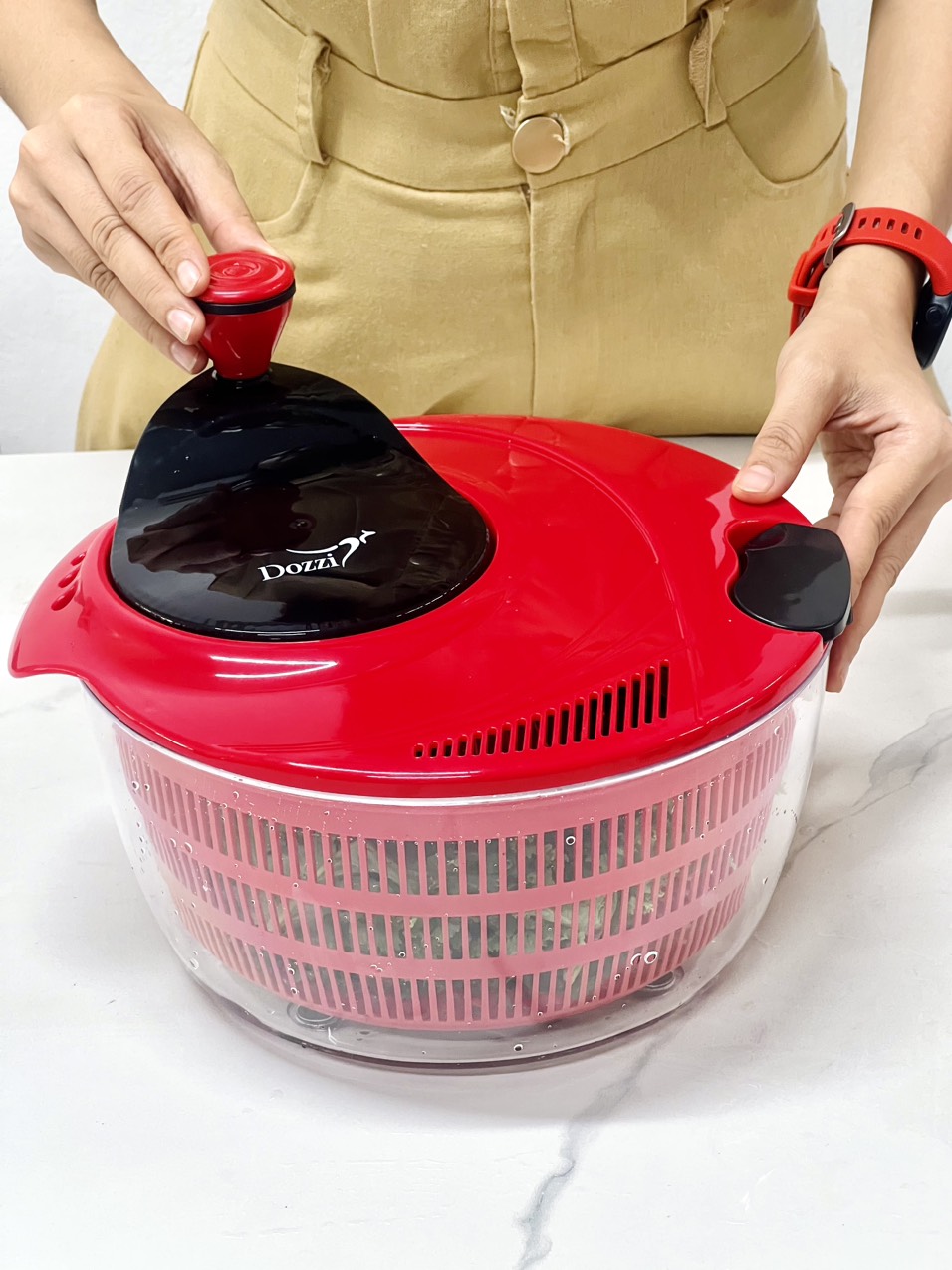 Rổ Quay Rau Li Tâm Thông Minh Dozzi 3 in 1 DZA689R - Thương Hiệu Úc, Hàng Chính Hãng