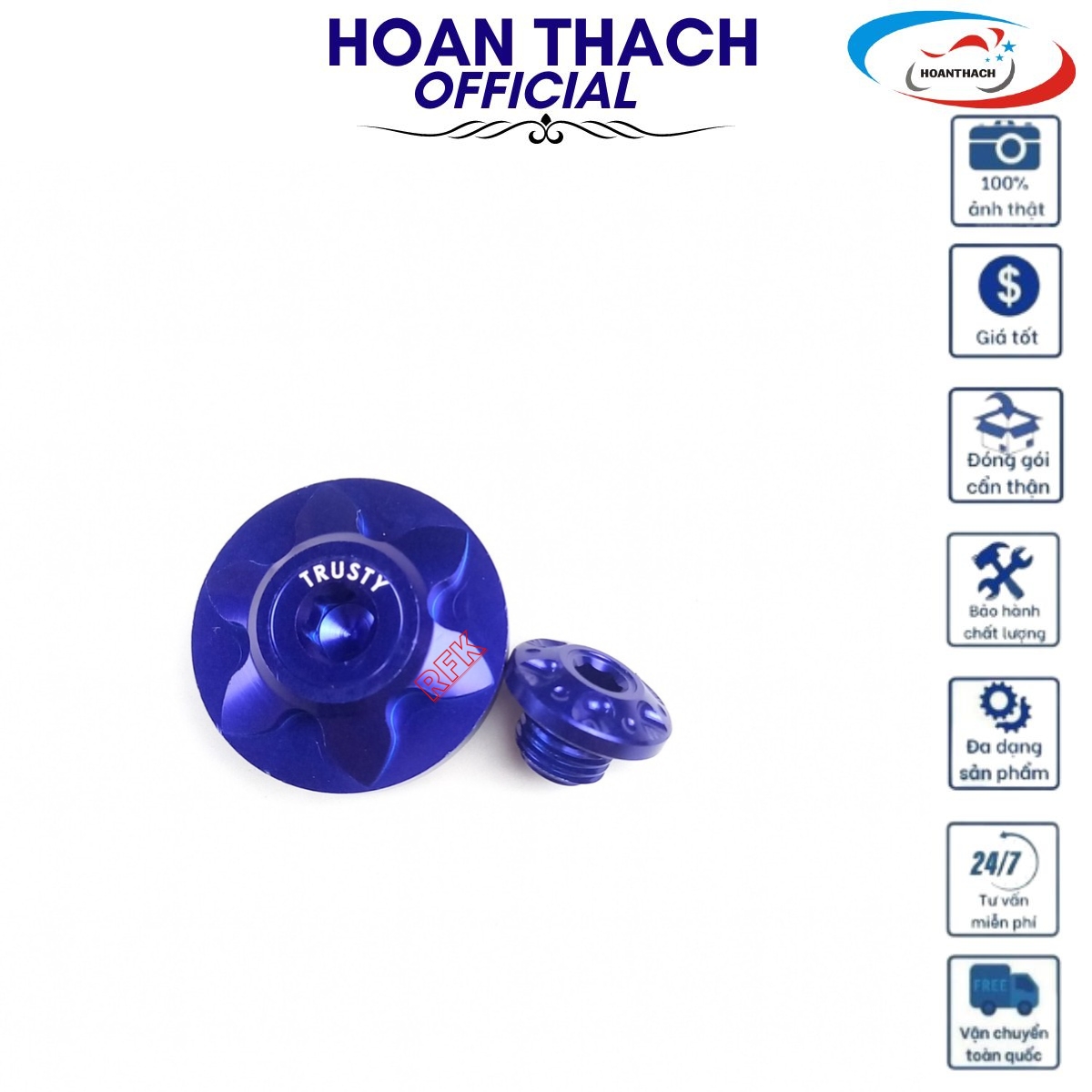 Ốc Mâm Lửa dành cho xe máy Yamaha Xanh Tím ( Hàng Thường ) HOANTHACH SP016476