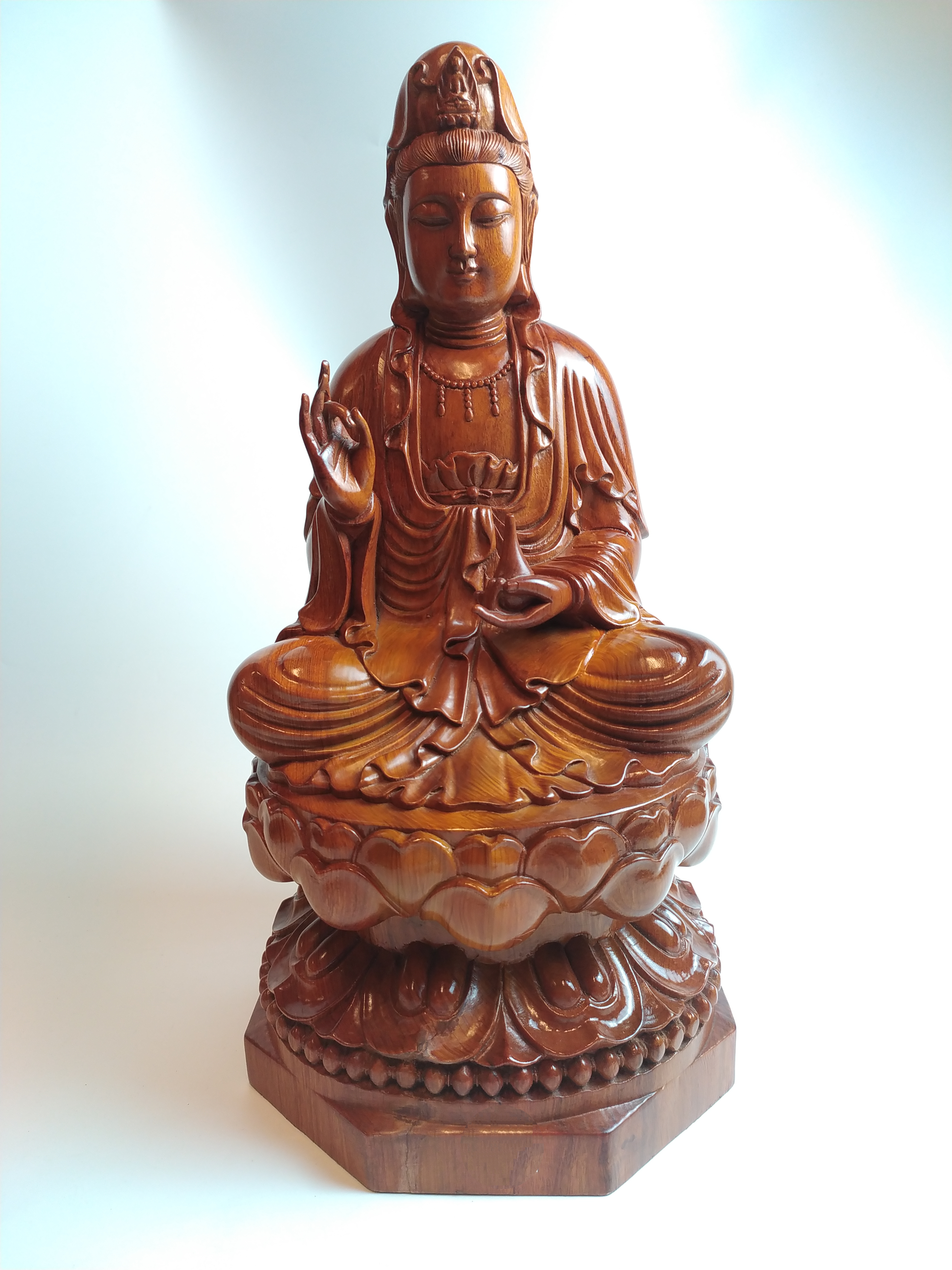 Tượng gỗ Quan Âm - Tượng Quan Âm gỗ hương