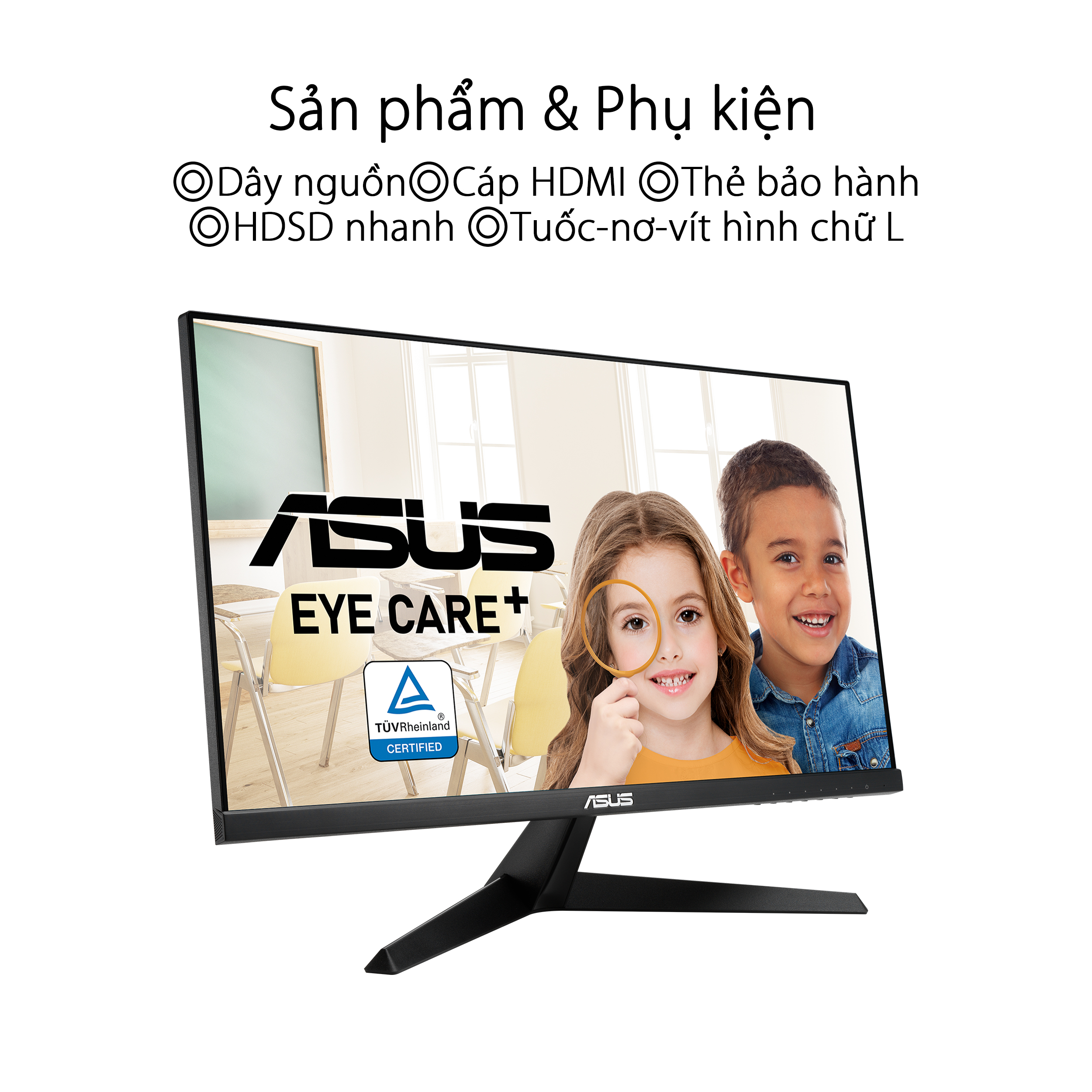 [Tặng chuột TUF Gaming M3] - Màn Hình Gaming Asus VY249HGE (23.8 inch | FHD 1920×1080 | IPS 144Hz 1ms | Eye Care+ | FreeSync Premium) - Hàng Chính Hãng