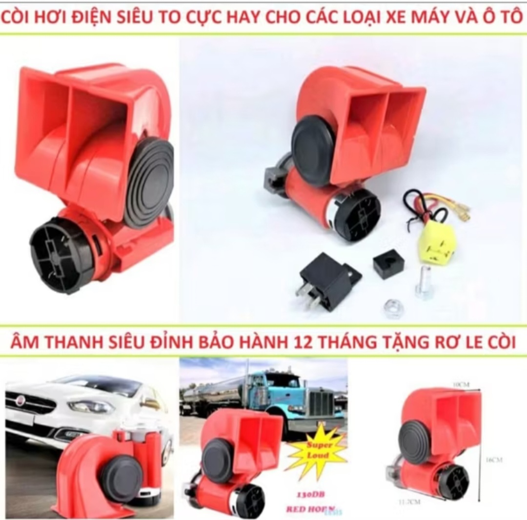 CÒI HƠI ĐIỆN KÊU CỰC TO HAY LẮP XE MÁY ÔTÔ MẪU MỚI CỰC CHẤT