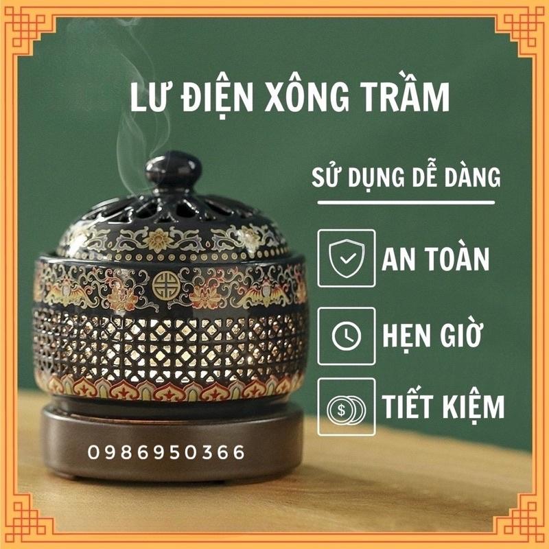 Lư xông trầm hương bằng điện size to,nhiệt cao , có hệ nhé giờ