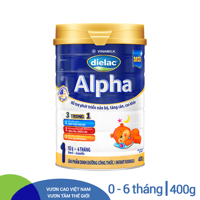 Sữa Bột Vinamilk Dielac Alpha 1 - Hộp Thiếc 400g