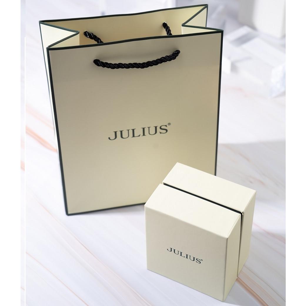 Đồng Hồ Nữ Chính Hãng Julius Cao Cấp Dây Da Mặt Tròn Chống Nước Kính Khoáng Đường Kính 23.5mm JA-1371C