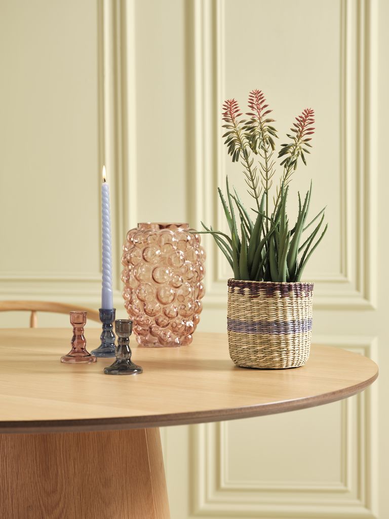 Cây trang trí | JYSK Rasmus | nhựa PE/thép | xanh lá/đỏ | C51cm