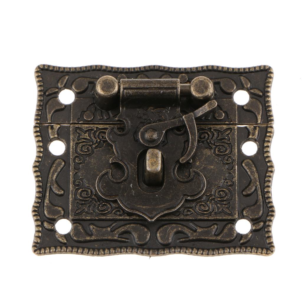 Jewelry Box Embossing Decorative Wine Case Suitcase Clasp Hasp Latch Buckle