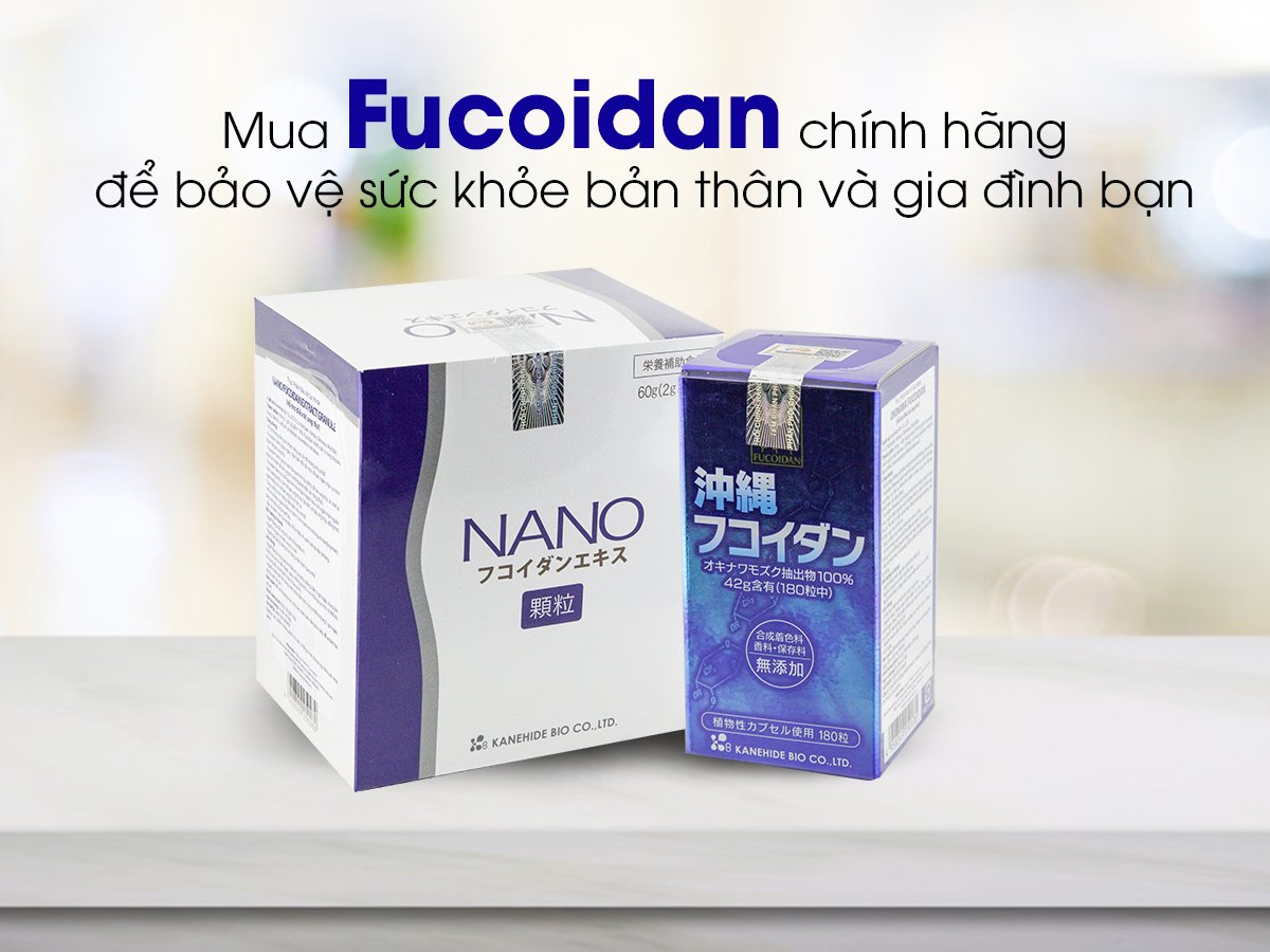 Combo Viên Uống Okinawa Fucoidan 180v Và Nano 30 Gói Hỗ Trợ Ức Chế Tăng Trưởng Tế Bào Ung Thư, Tăng Cường Hệ Miễn Dịch Cho Cơ Thể