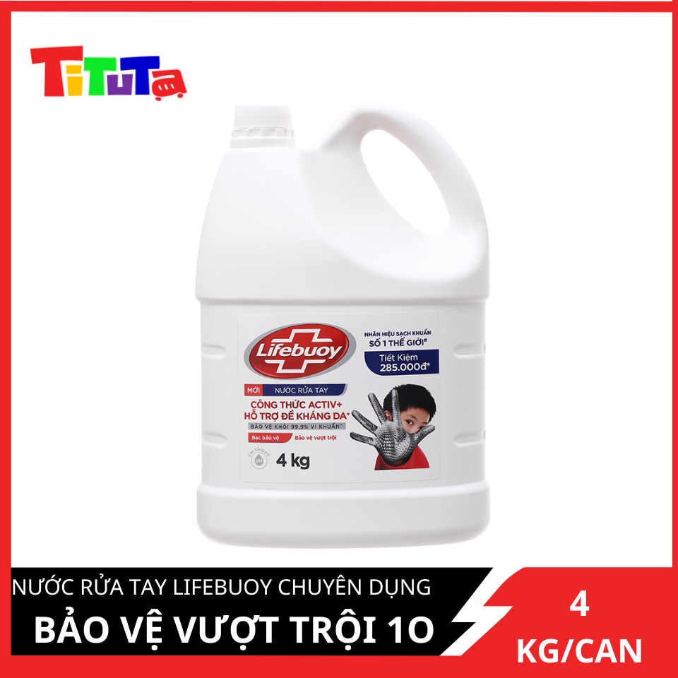 Nước Rửa Tay Lifebuoy Bảo Vệ Vượt Trội 10 - 4kg