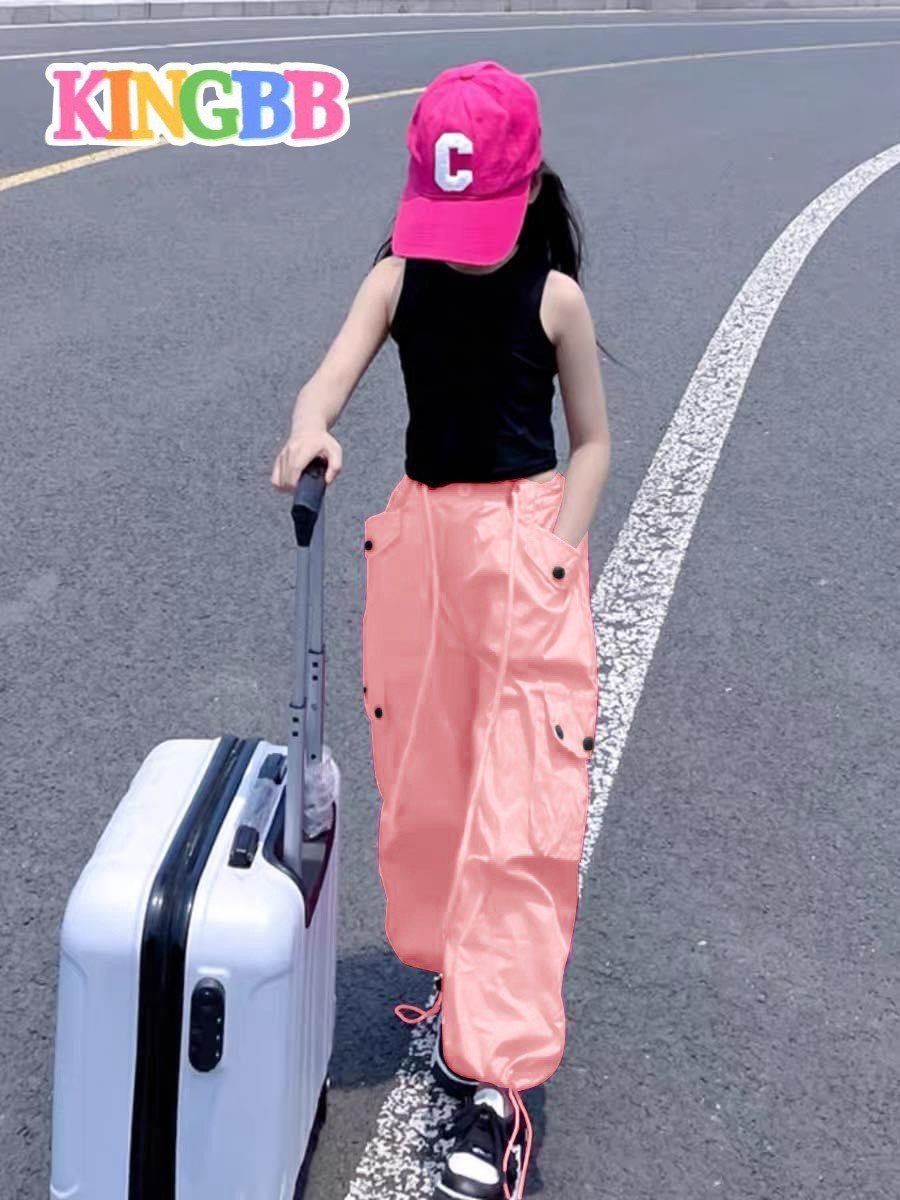Quần dài túi hộp cho bé gái phối đồ đi chơi phong cách size 13-40kg chất kaki mềm mại