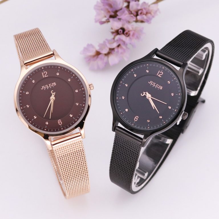 Đồng Hồ Nữ JA-1060E Julius Hàn Quốc Dây Thép