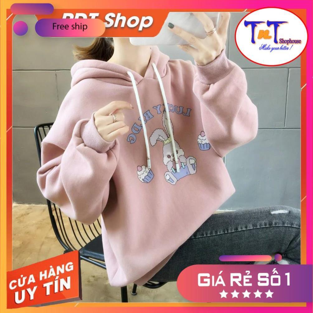 KN03  ÁO KHOÁC NỈ HOODIE  NÓN PHỐI TAI THỎ THỜI TRANG, NĂNG ĐỘNG CÁ TÍNH, CHÓNG BỤI, TIA UV TỐT