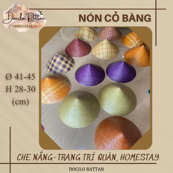 Nón cỏ bàng- Nón du lịch- Quà lưu niệm- Nón trang trí quán, biểu diễn văn nghệ