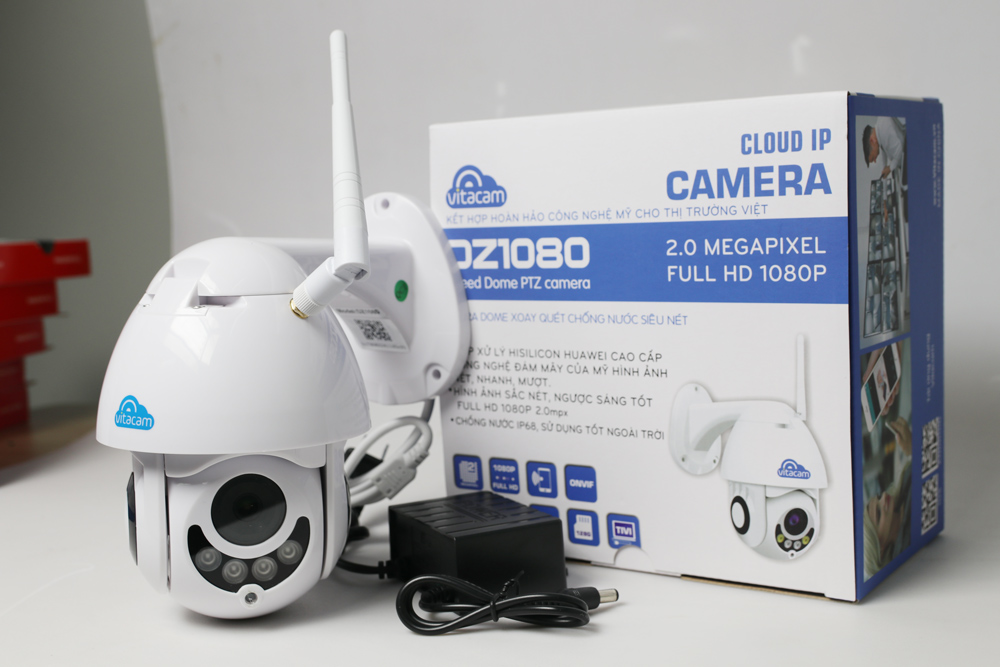 Camera IP Wifi Vitacam DZ1080 - Ngoài trời Speed Dome Xoay 360 độ PTZ 2.0mpx Full HD 1080P - Hàng chính hãng