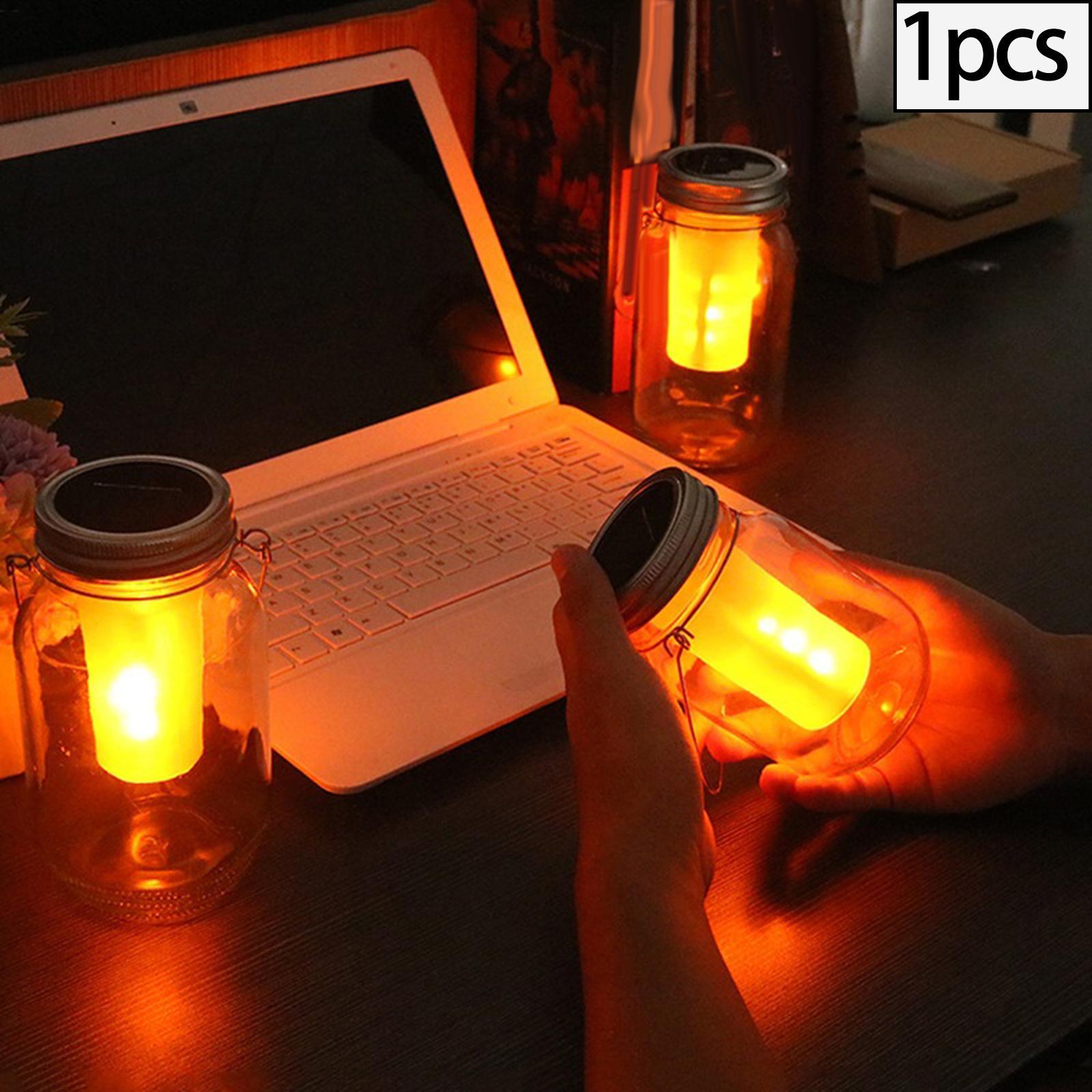 Jar Lit Light Hanging Lantern Decoration for Balcony Courtyard Lawn