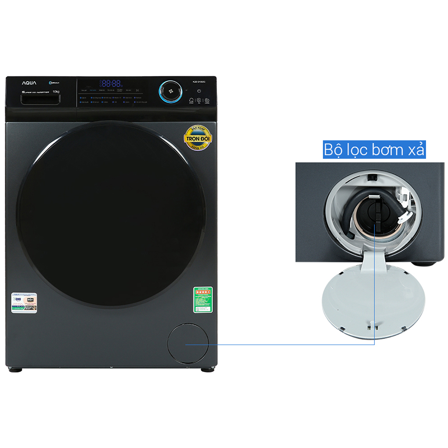 Máy giặt Aqua Inverter 10 kg AQD-D1002G.BK - Chỉ giao HCM