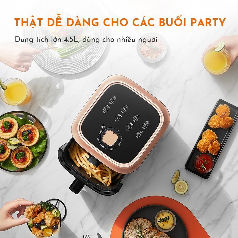 Nồi chiên không dầu GAABOR GA-M45A02 màu đen dung tích 4.5L công suất 1200W hẹn giờ đến 60 phút - Hàng chính hãng