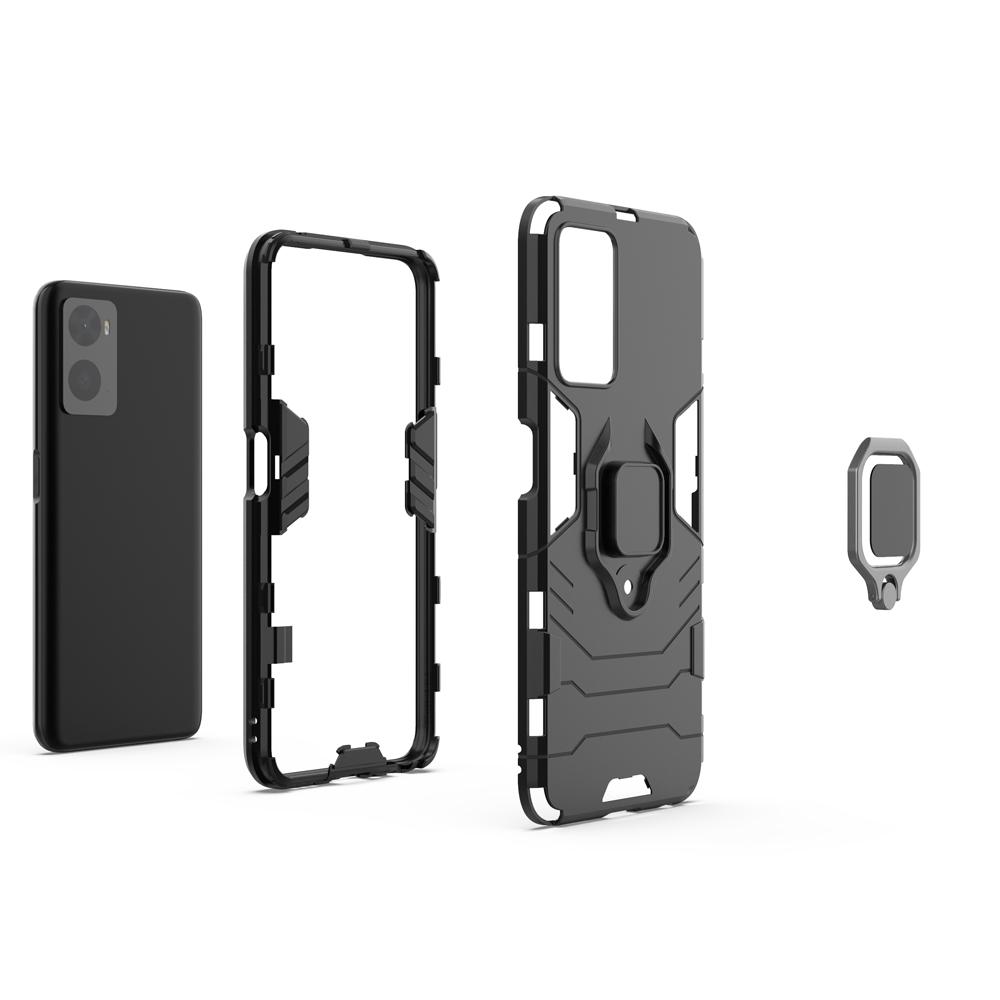 Ốp lưng dành cho Oppo A76 A96 Realme 9i chống sốc iron man kèm nhẫn iring Bảo vệ camera và chống xem video tiện lợi