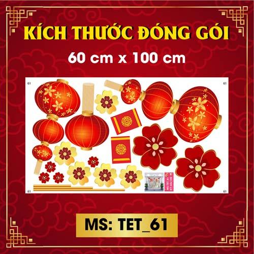 DECAL TRANG TRÍ TẾT 2023 COMBO SỐ 110