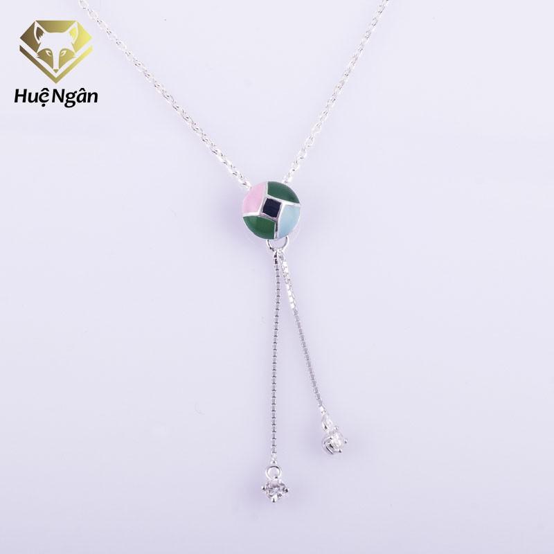 Dây chuyền bạc Ý 925 Huệ Ngân Mặt nhỏ xinh Phong cách Hàn Quốc ZCP150012