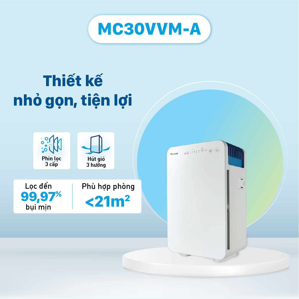 Máy lọc không khí Daikin MC30VVM-A - Hàng chính hãng